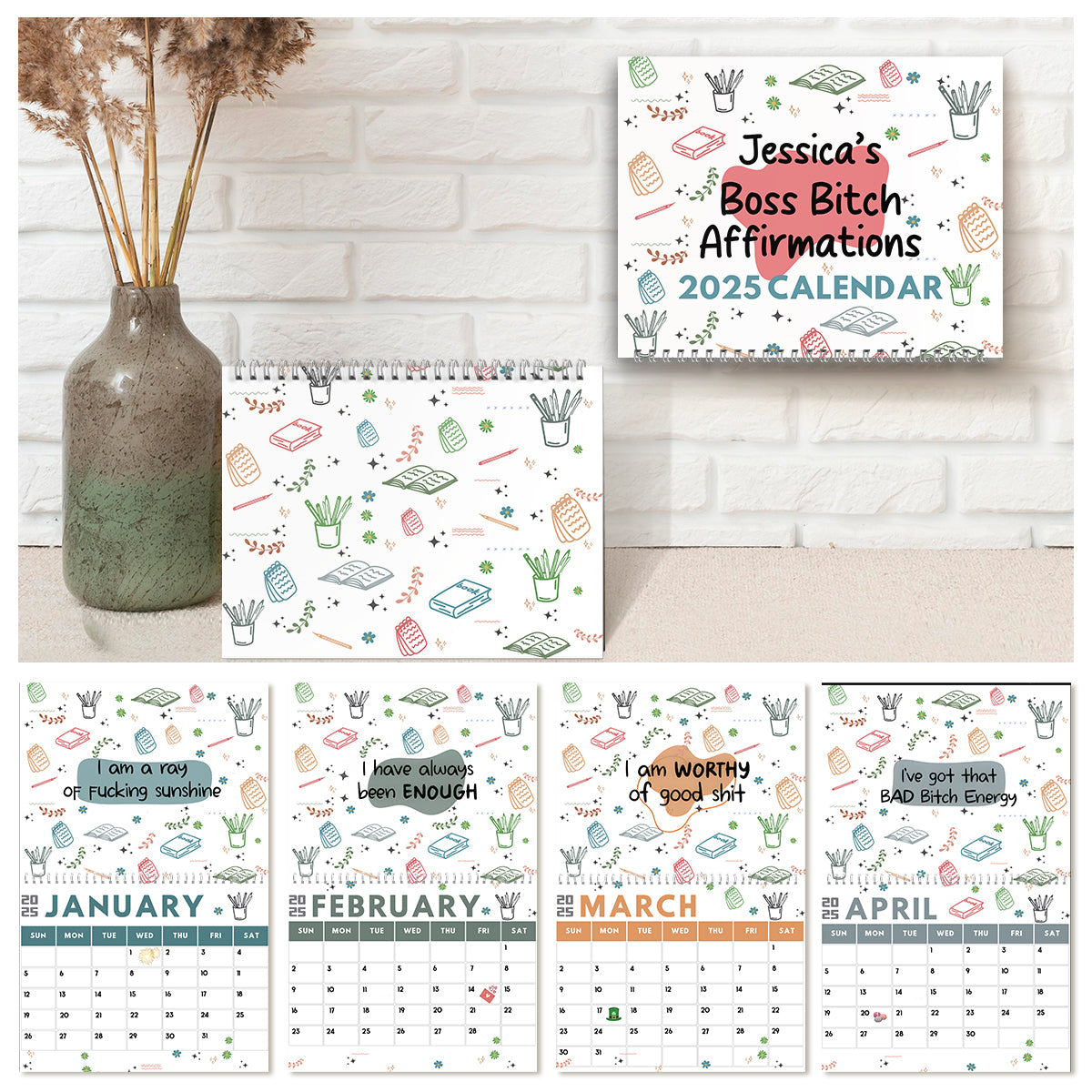 Ich strahle und glänze ohne Entschuldigung – personalisierter Wand- und Tischkalender für Kollegen