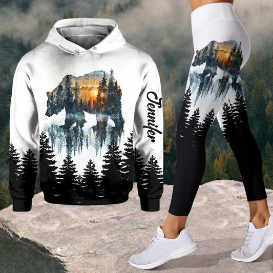 Awesome Bear – Personalisierter Camping-Hoodie und Leggings