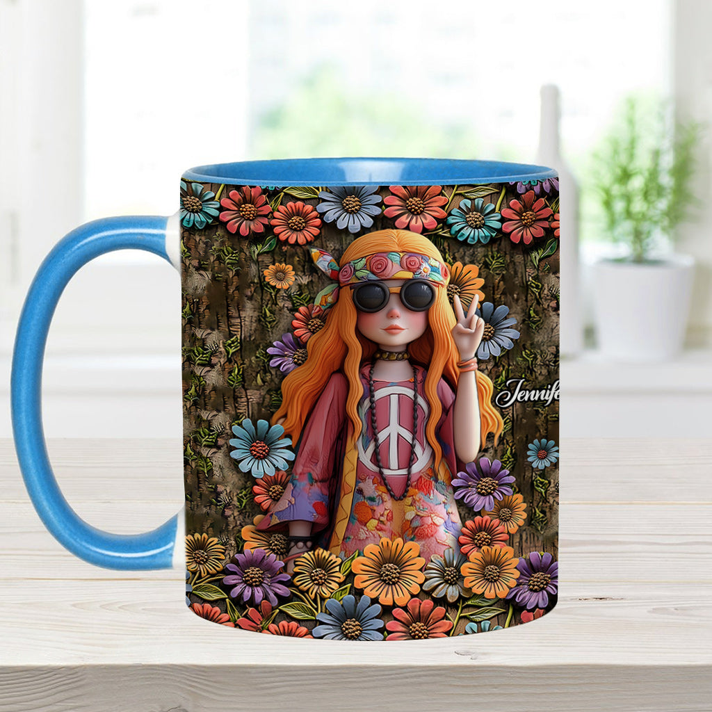 Anzunehmen, ich sei nur eine alte Dame, war Ihr erster Fehler – personalisierte Tasse mit Hippie-Akzent