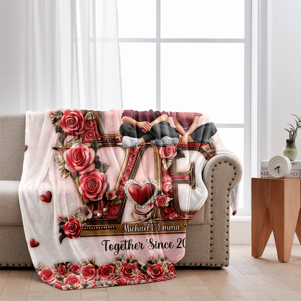 Ich liebe dich für immer – Personalisierte Pärchendecke