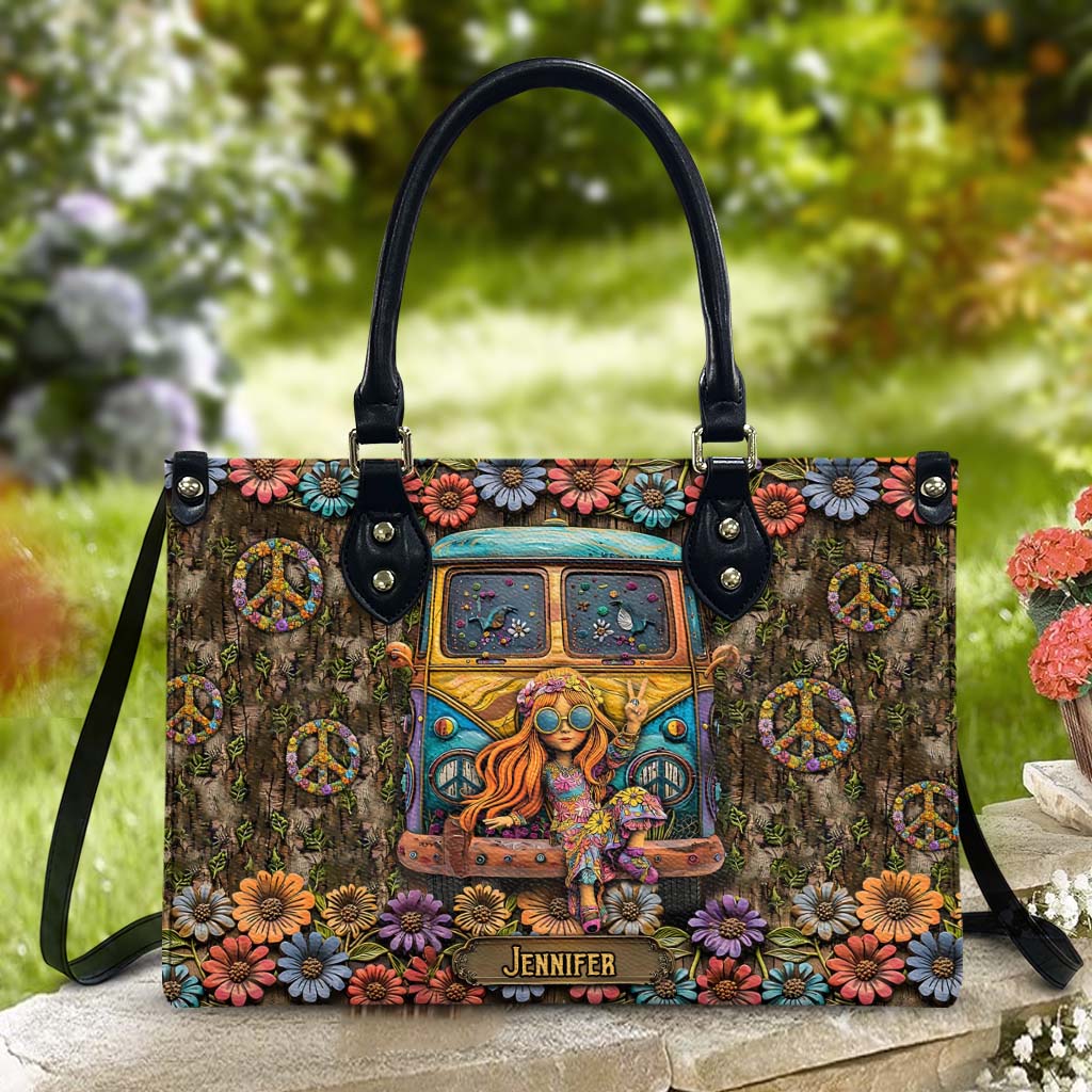 Stay Wild Moon Child - Personalized Hippie Leather Handbag