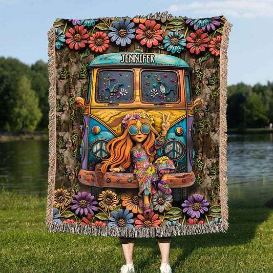 Hippie-Liebhaber – Personalisierte Hippie-Webdecke
