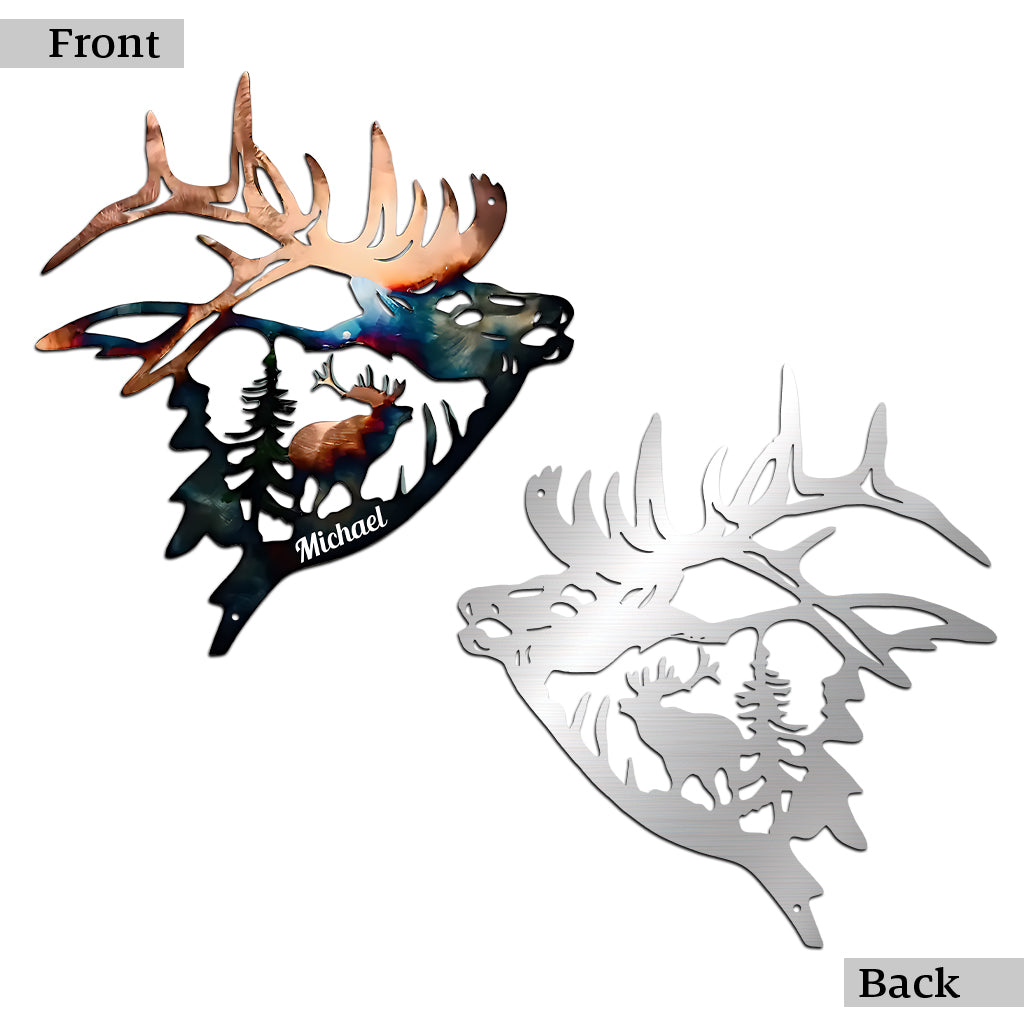 Love Hunting - Personalized Hunting Cut Metal Sign