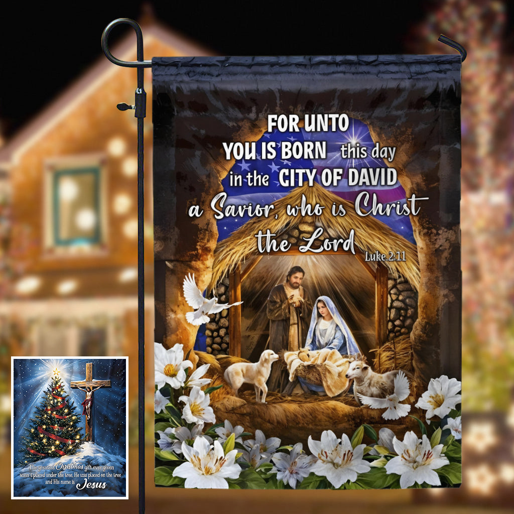 The Greatest Gift - Personalized Christian Garden Flag