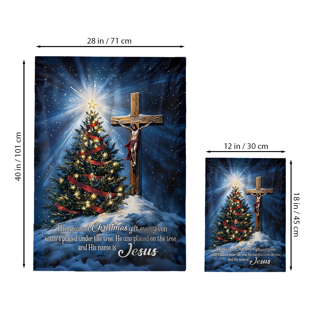 The Greatest Gift - Personalized Christian Garden Flag