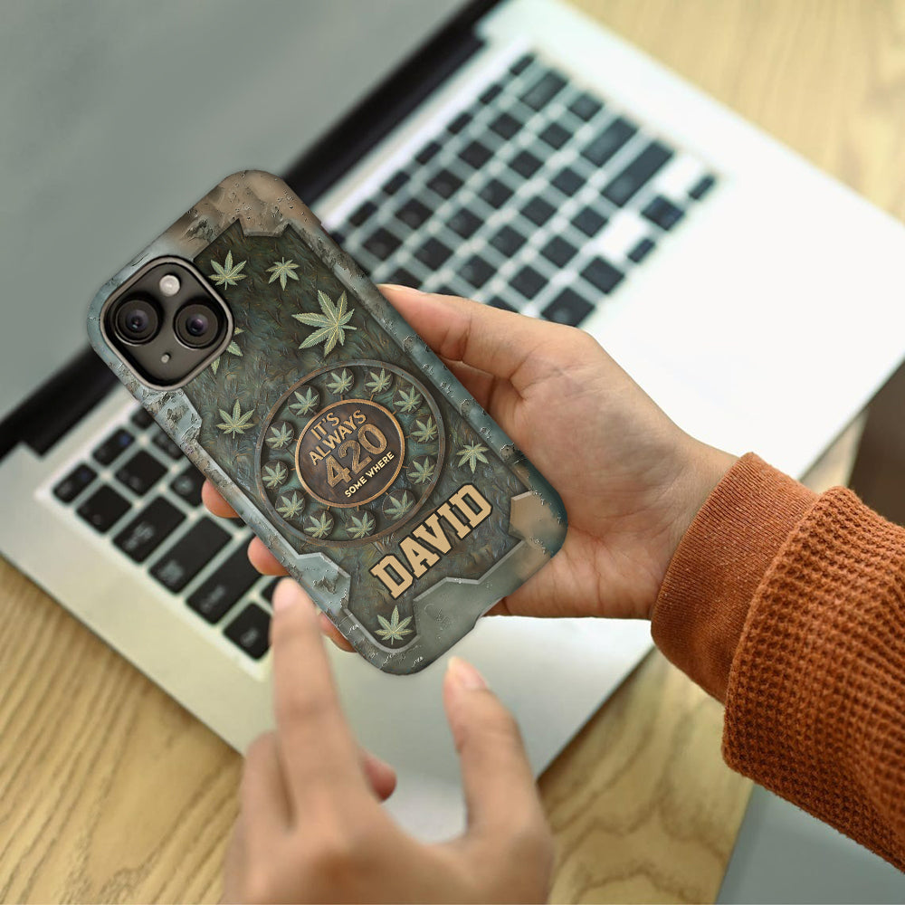 It's Always 420 - Personalized Weed Full Print Phone Case