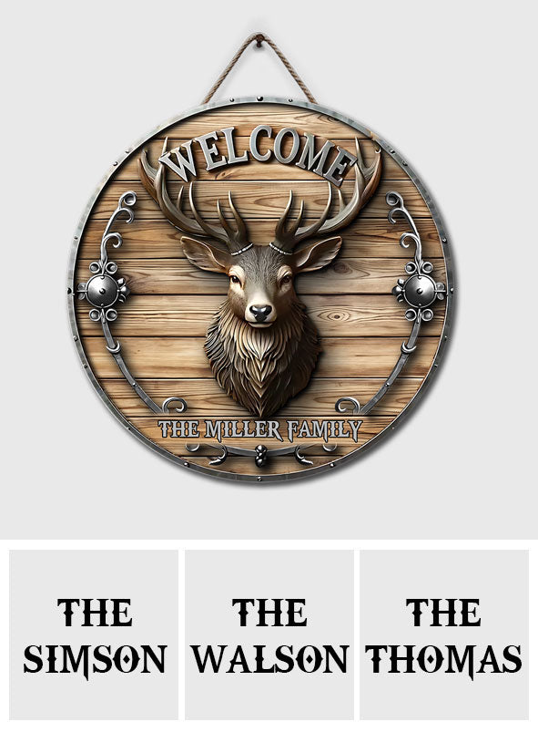 Liebe zur Jagd – Personalisiertes Jagd-Rundholzschild