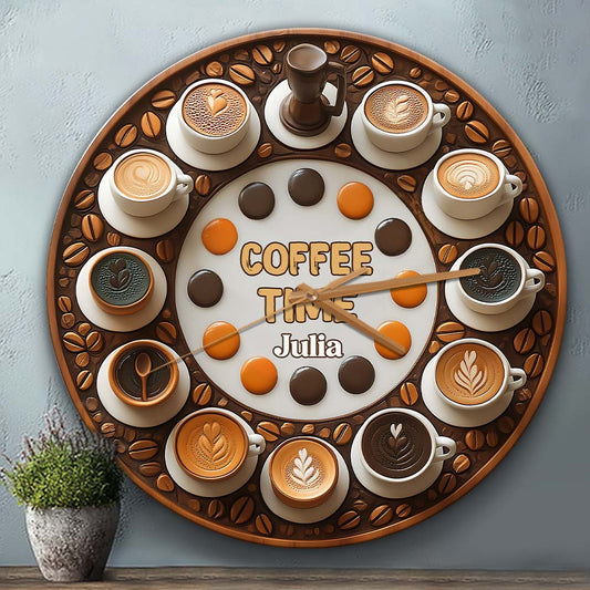 Coffe Time - Personalized Coffee Wall Clock