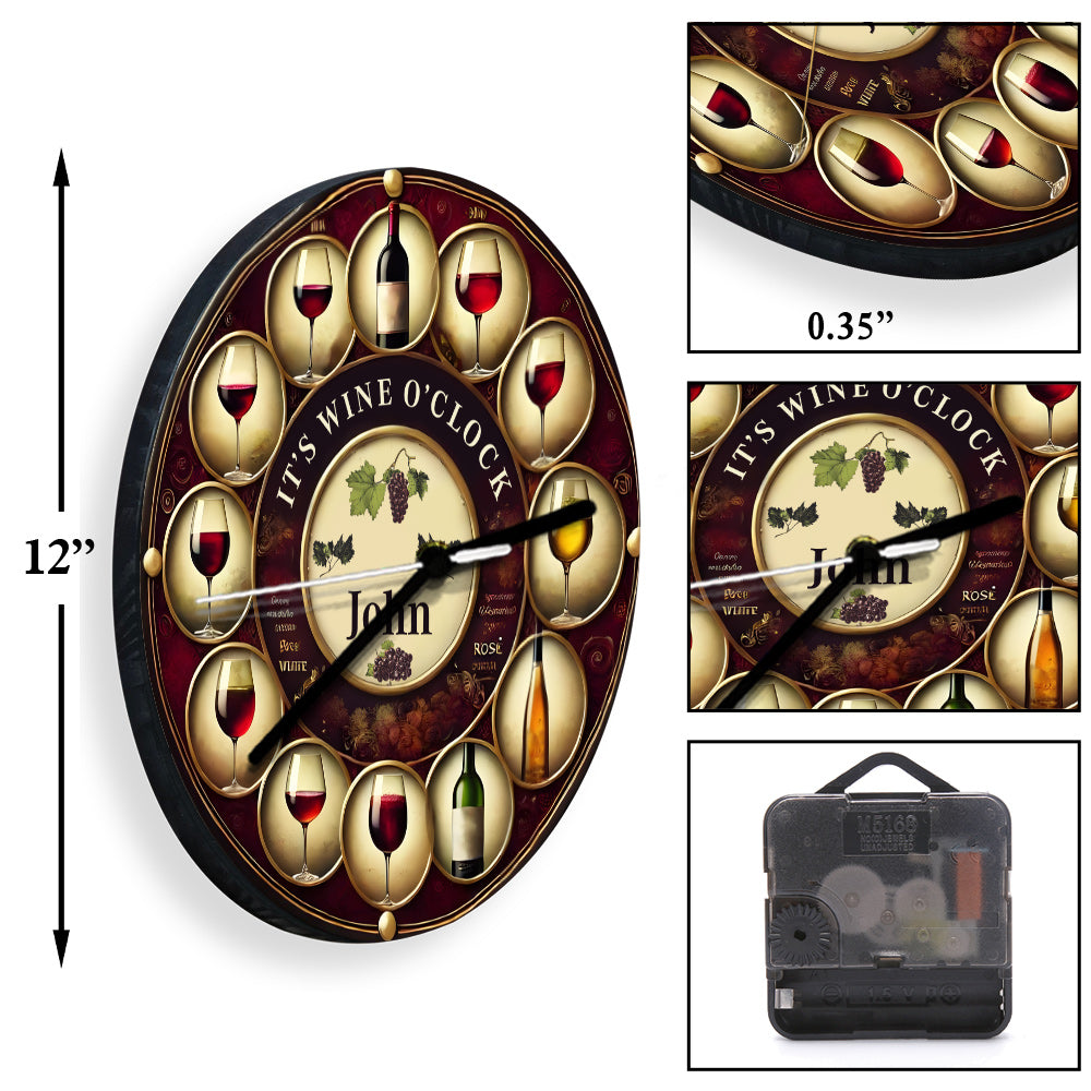 Es ist Weinzeit – Personalisierte Weinwanduhr