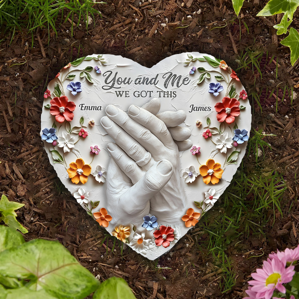 Ich habe dich kennengelernt, ich mochte dich – personalisierter herzförmiger Stein für Paare