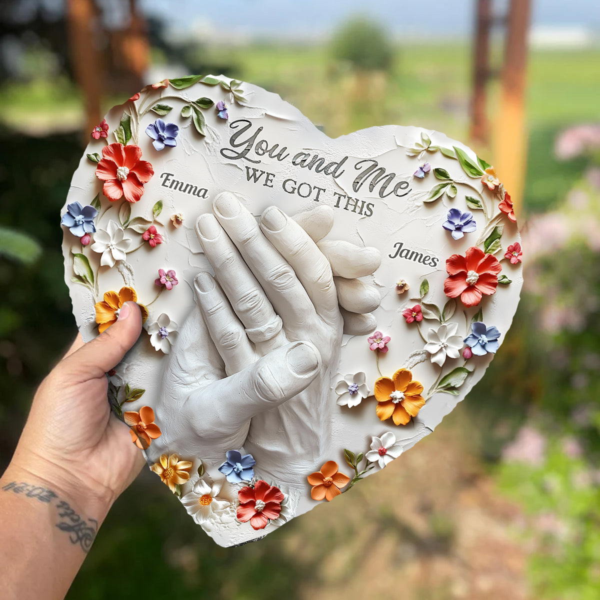 Ich habe dich kennengelernt, ich mochte dich – personalisierter herzförmiger Stein für Paare