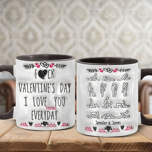 Ich liebe dich jeden Tag – Personalisierte Tasse für Paare