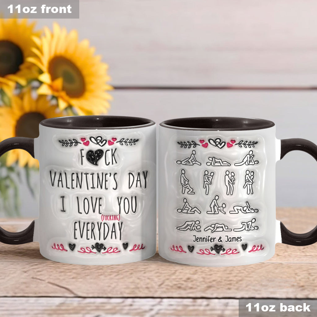 Ich liebe dich jeden Tag – Personalisierte Tasse für Paare
