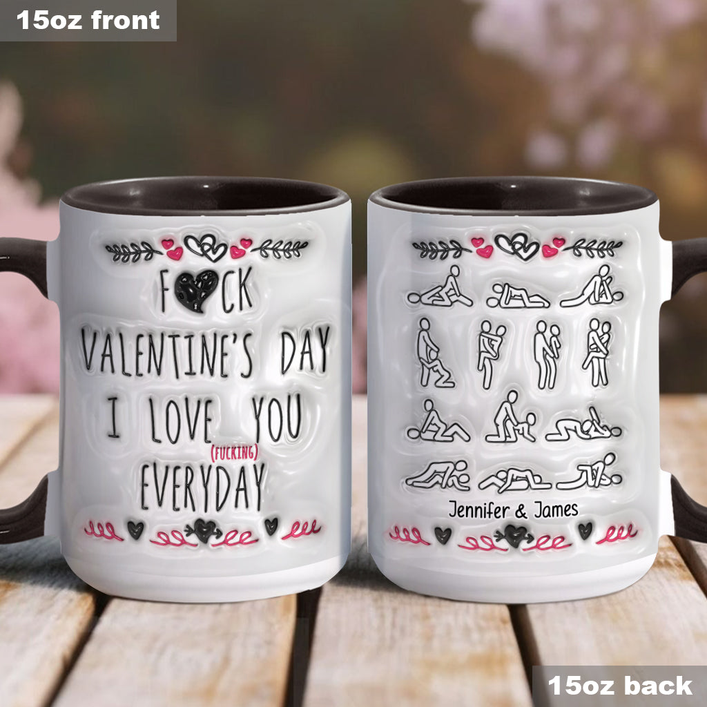 Ich liebe dich jeden Tag – Personalisierte Tasse für Paare
