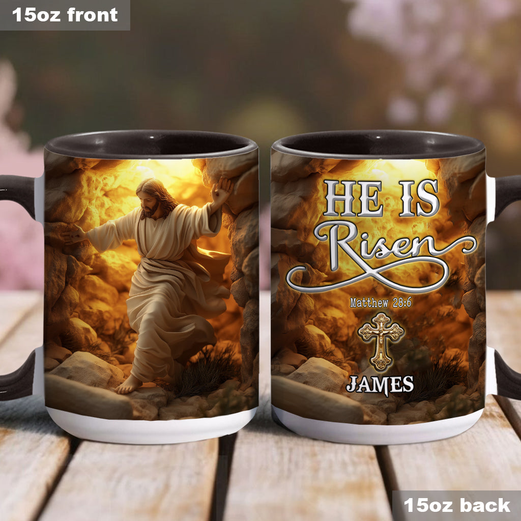 Er ist auferstanden – Personalisierte Tasse mit christlichem Akzent