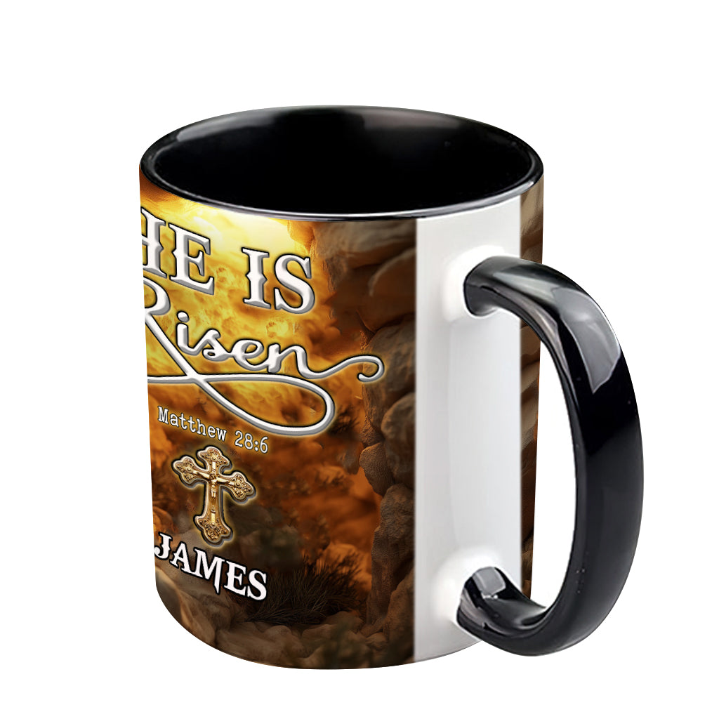 Er ist auferstanden – Personalisierte Tasse mit christlichem Akzent