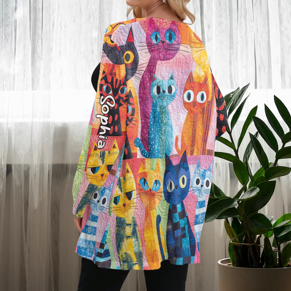 Katzenliebhaberin – Personalisierter Katzen-Cardigan