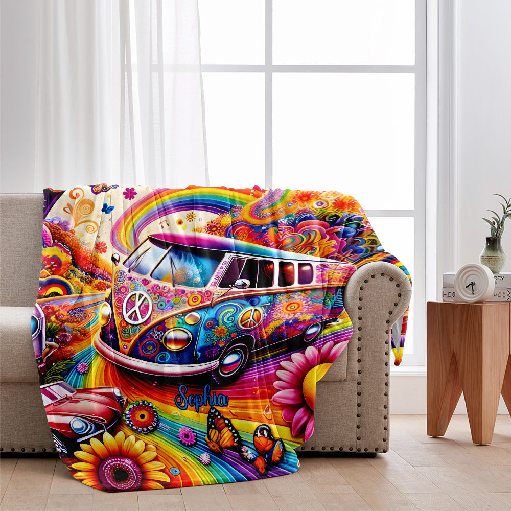 Fantastischer Bus – personalisierte Hippie-Decke