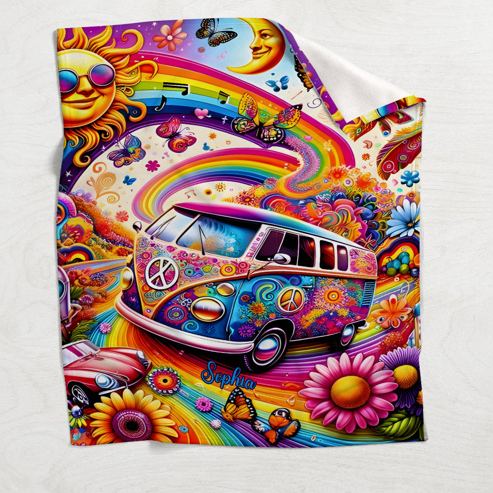 Fantastischer Bus – personalisierte Hippie-Decke