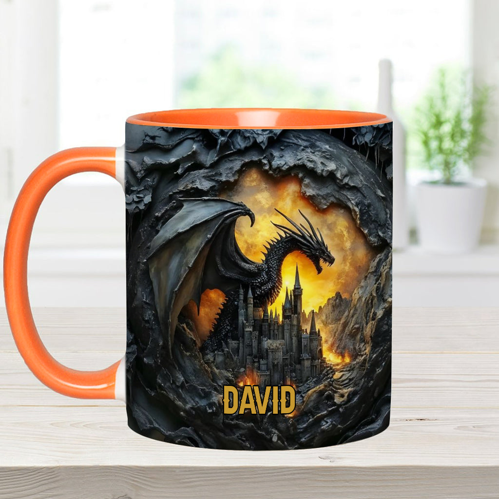 Personalisierte Tasse mit Drachenmotiv