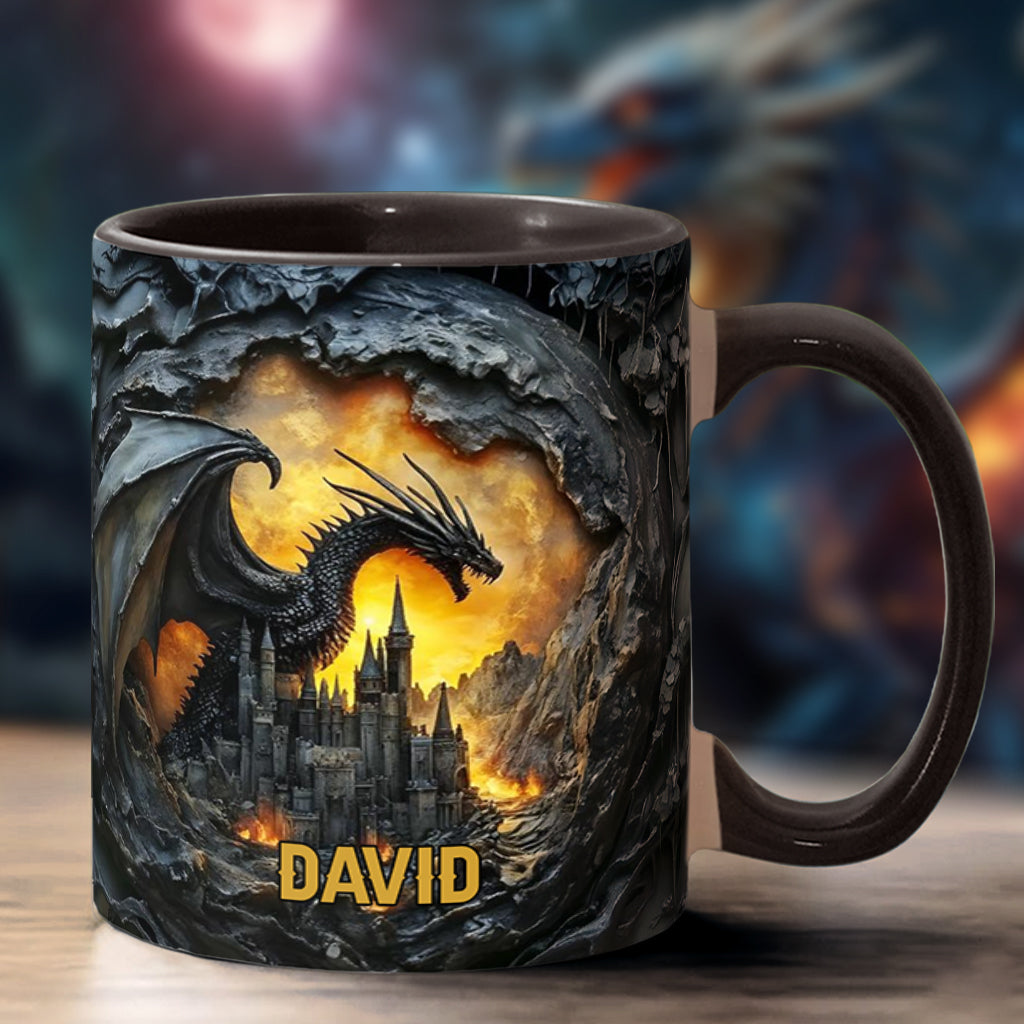 Personalisierte Tasse mit Drachenmotiv