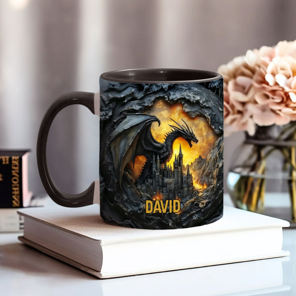 Personalisierte Tasse mit Drachenmotiv