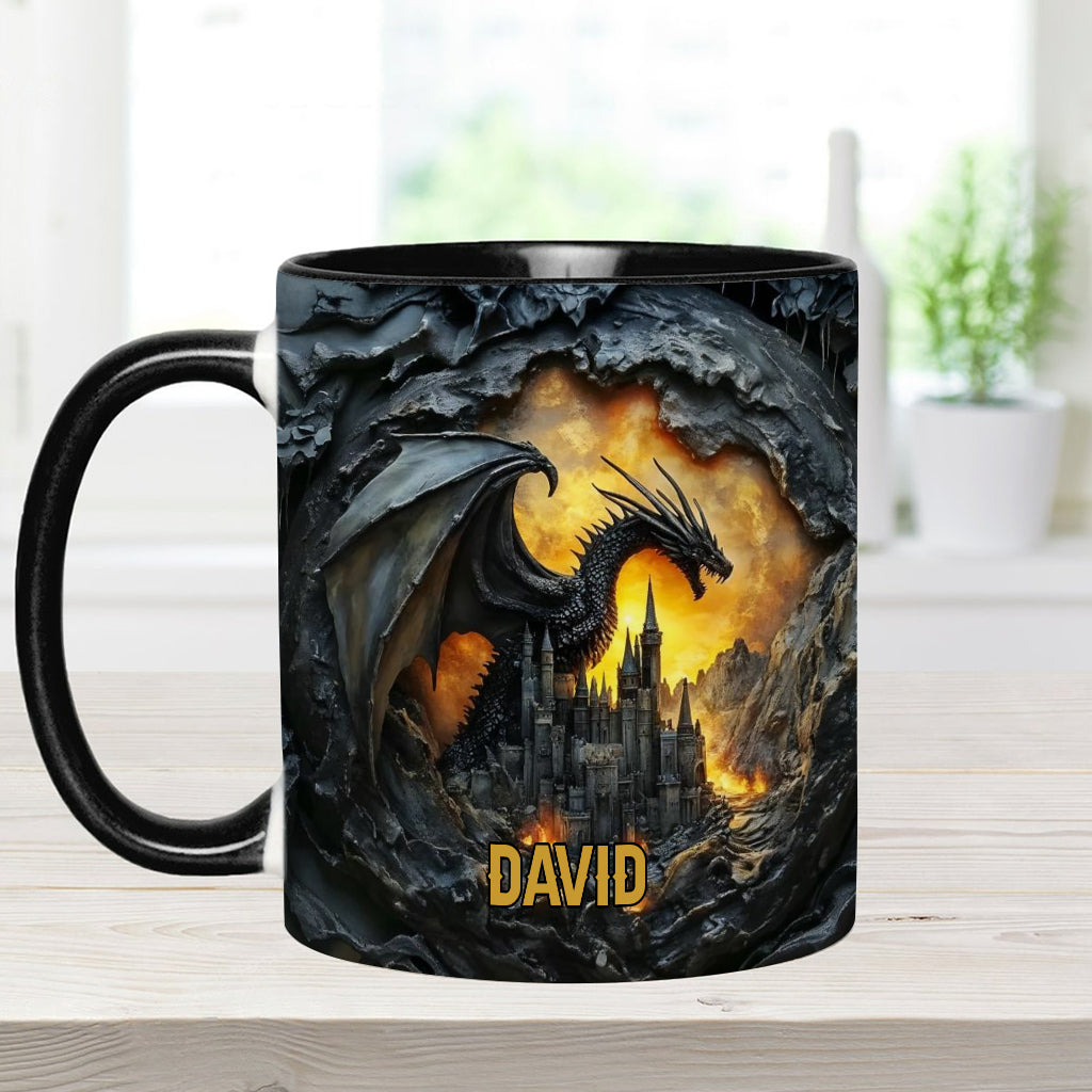 Personalisierte Tasse mit Drachenmotiv