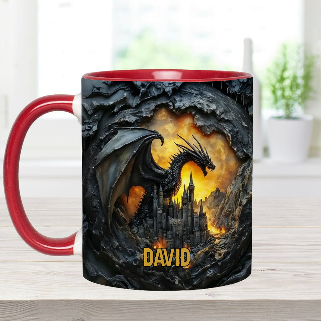 Personalisierte Tasse mit Drachenmotiv