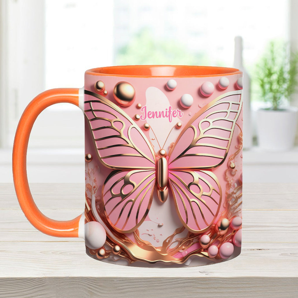 Schmetterlingsliebe – Personalisierte Tasse mit Schmetterlingsmotiv