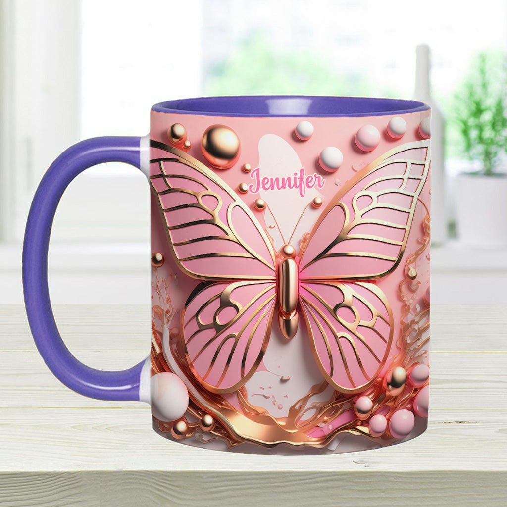 Schmetterlingsliebe – Personalisierte Tasse mit Schmetterlingsmotiv