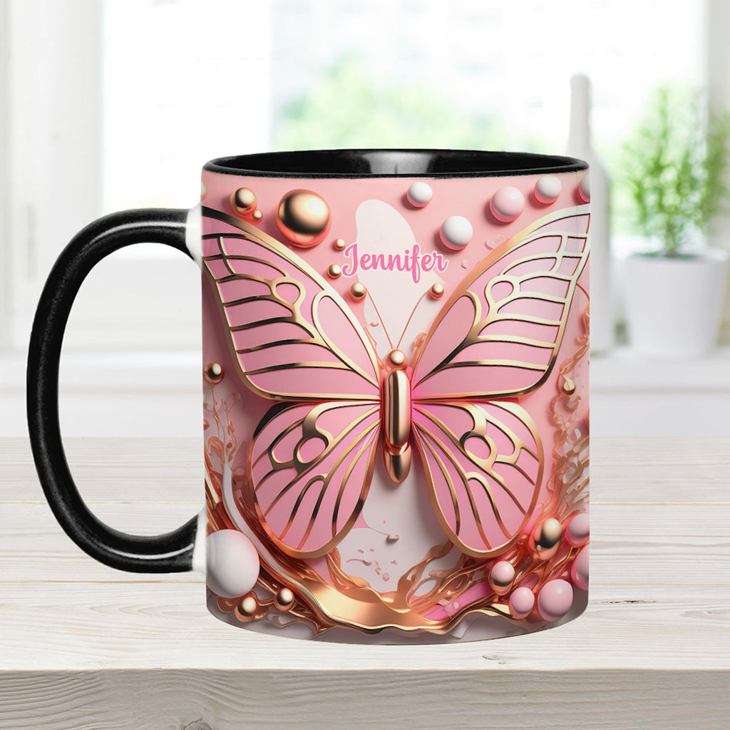 Schmetterlingsliebe – Personalisierte Tasse mit Schmetterlingsmotiv