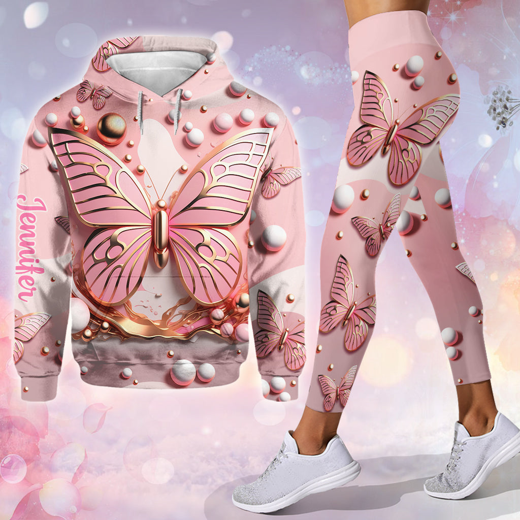 Schmetterlinge lieben – Personalisierter Schmetterlings-Hoodie und Leggings