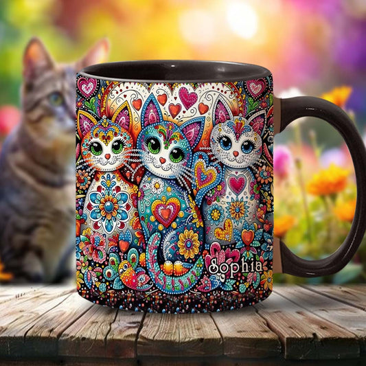 Wunderschöne Katzen – personalisierte Tasse mit Katzenmotiv