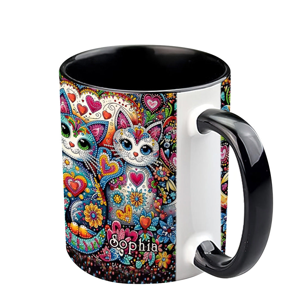 Beautiful Cats - Personalized Cat Accent Mug