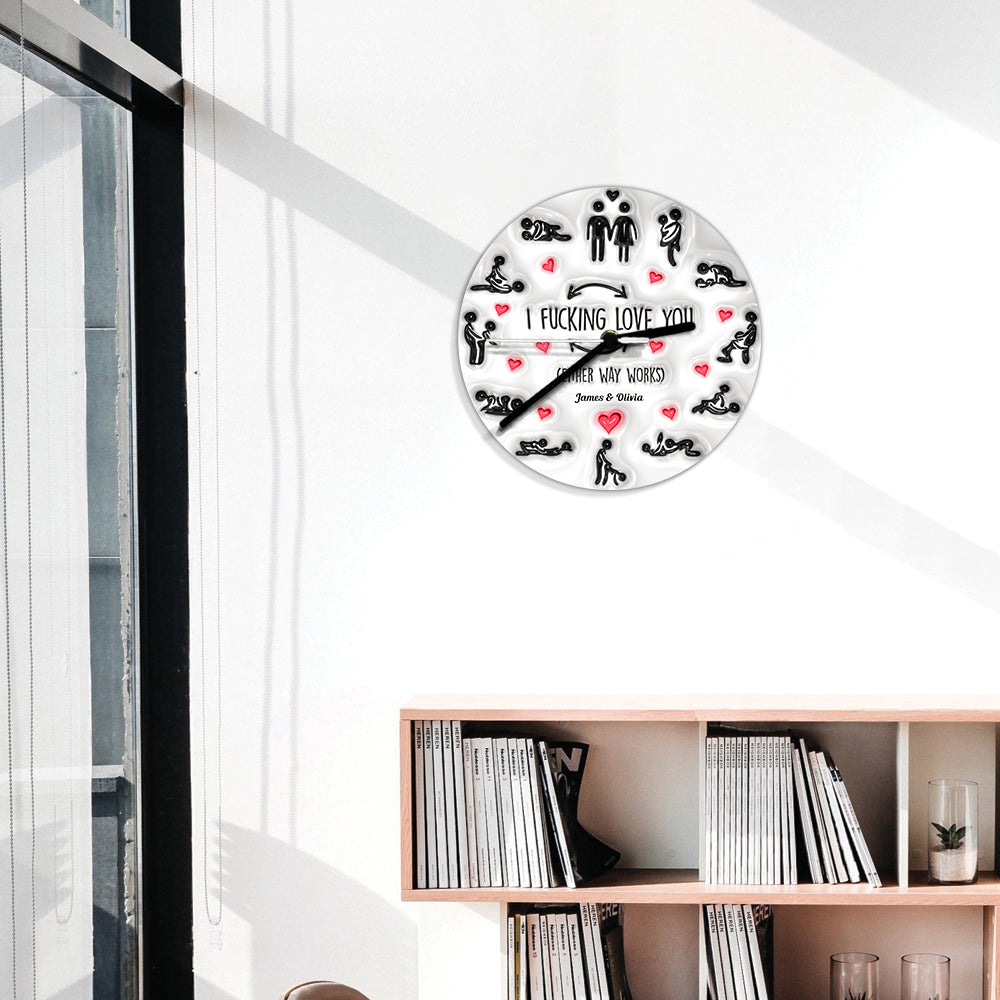 Ich liebe dich – Personalisierte Wanduhr für Paare