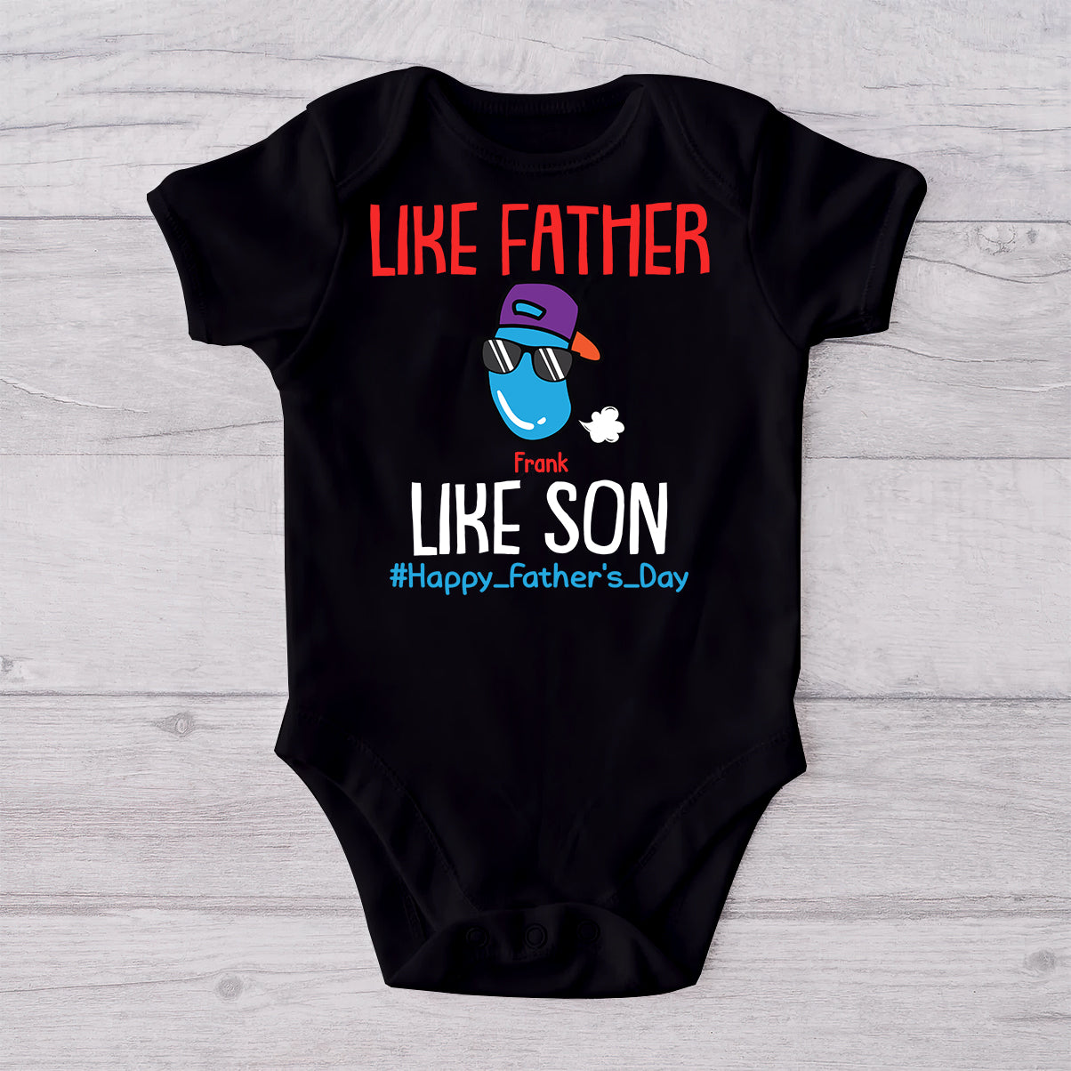 Weltbester Furzer in Ausbildung – Personalisiertes Vater-T-Shirt und Baby-Body