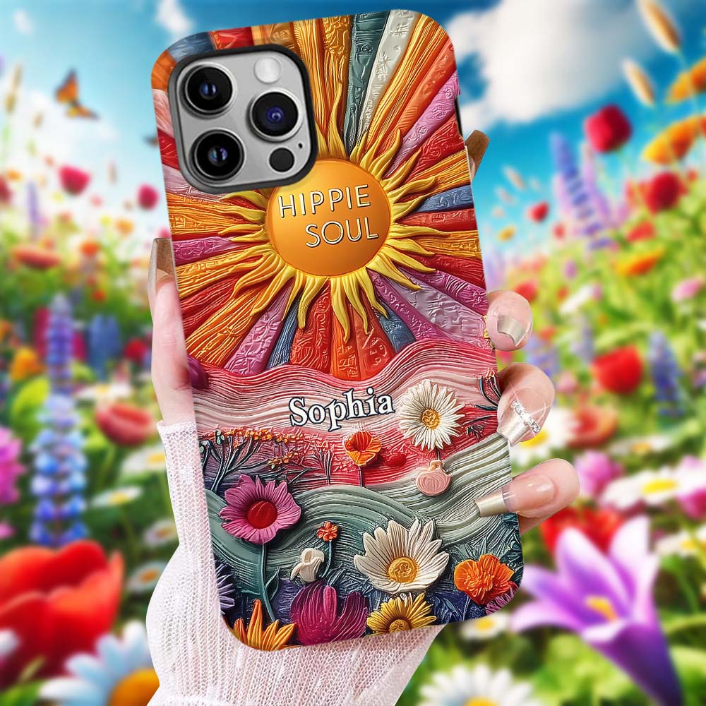 Hippie Soul – Personalisierte Handyhülle mit Hippie-Vollbilddruck