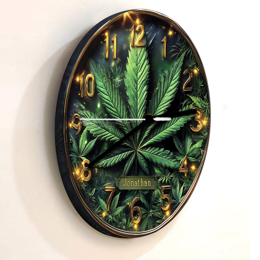 Hier ist es immer 4:20 – Personalisierte Weed-Wanduhr