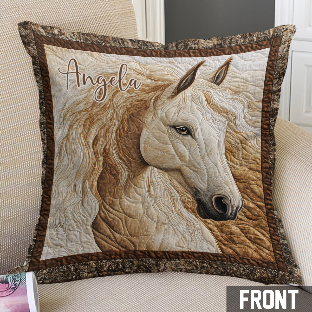 Love Horses - Personalized Horse Throw Pillow