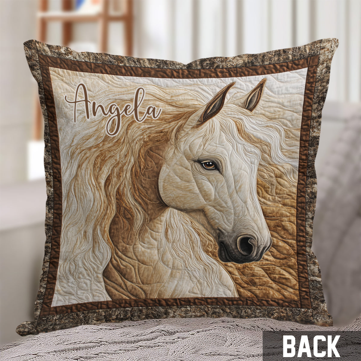 Love Horses - Personalized Horse Throw Pillow