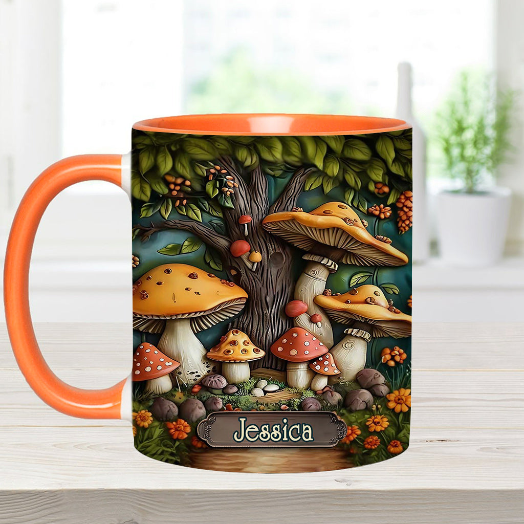 Pilzgarten – Personalisierte Tasse mit Pilzmotiv