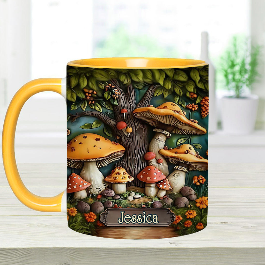 Pilzgarten – Personalisierte Tasse mit Pilzmotiv