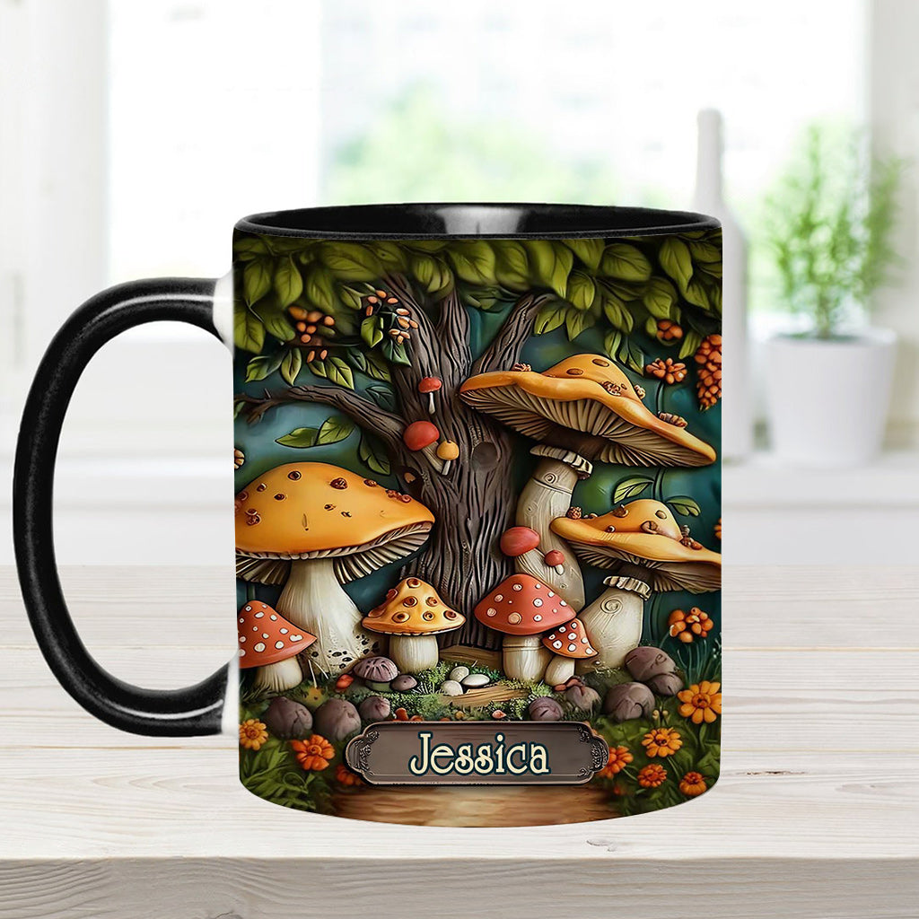 Pilzgarten – Personalisierte Tasse mit Pilzmotiv