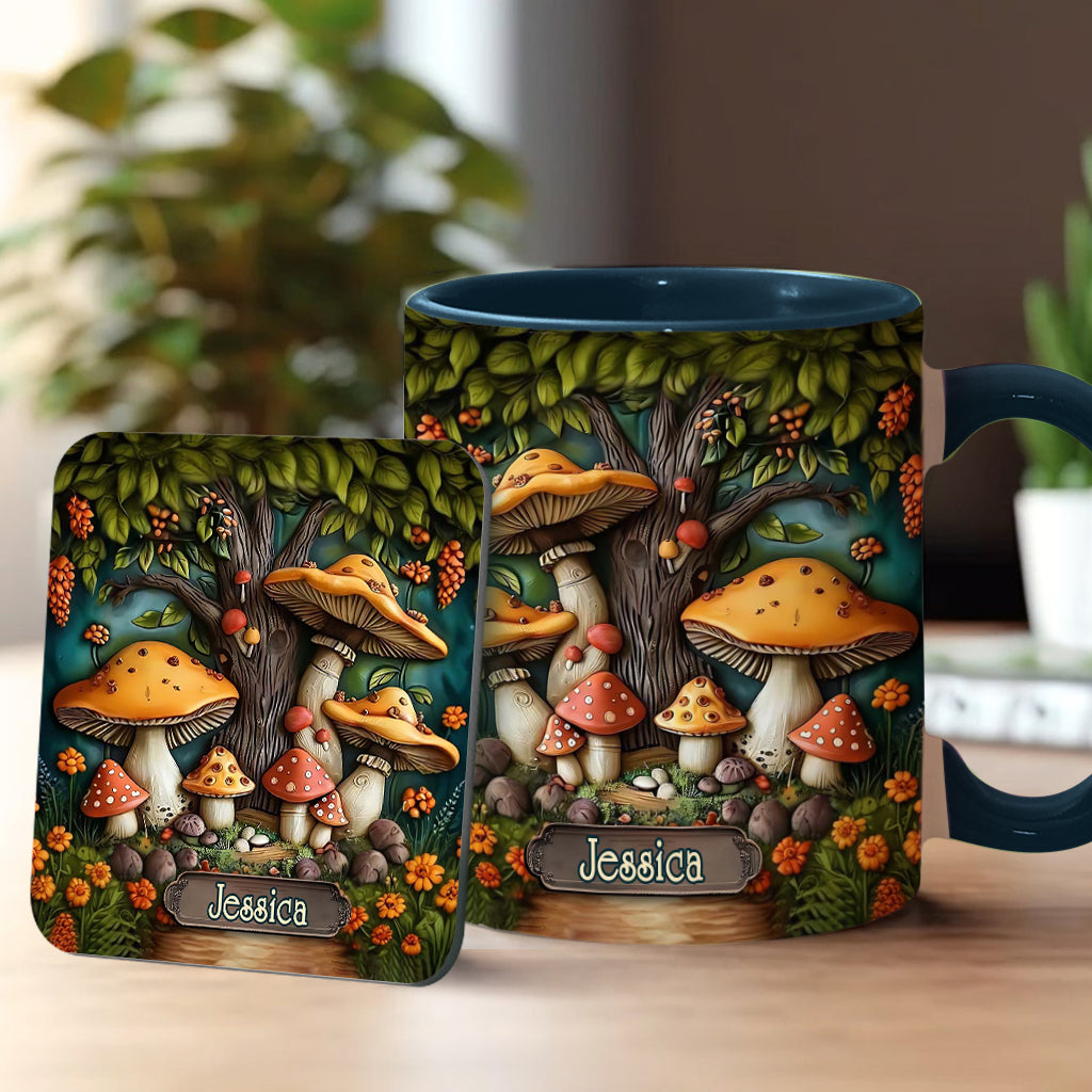 Pilzgarten – Personalisierte Tasse mit Pilzmotiv