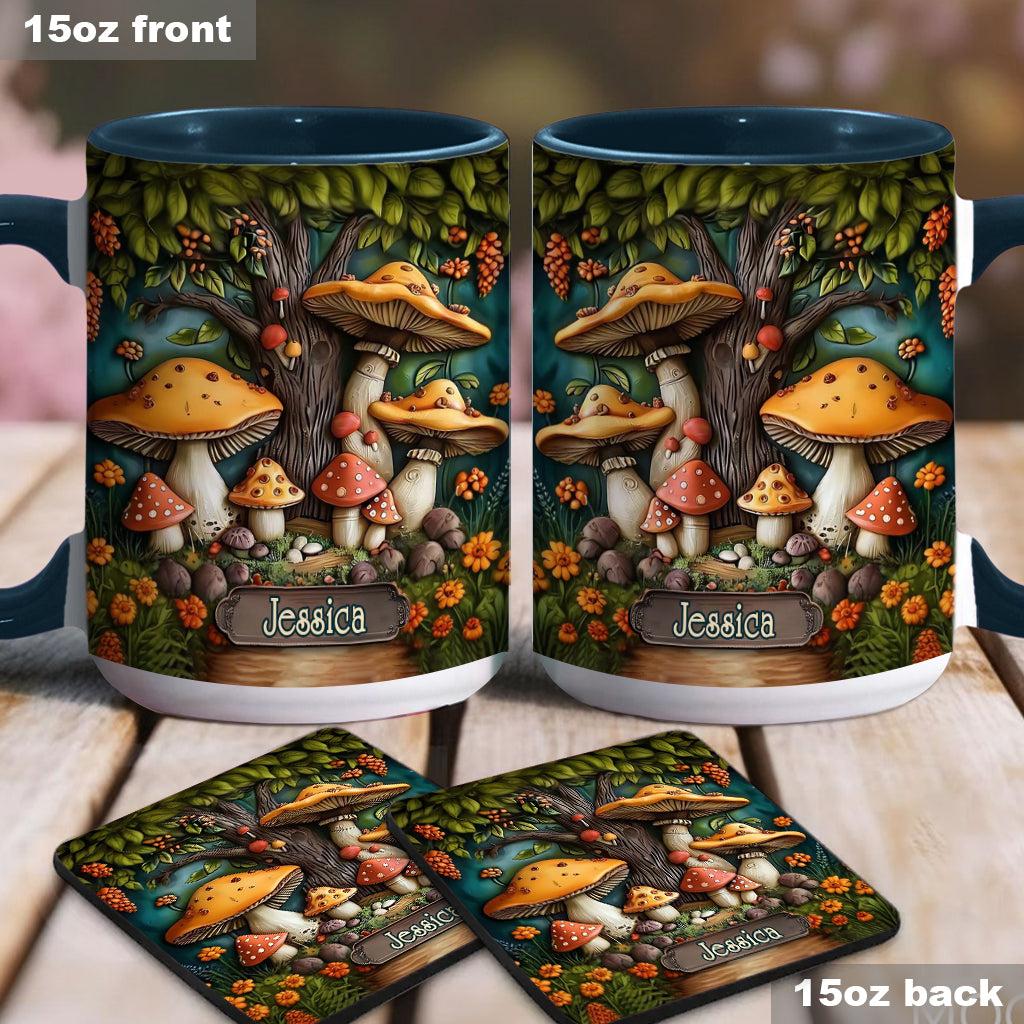 Pilzgarten – Personalisierte Tasse mit Pilzmotiv