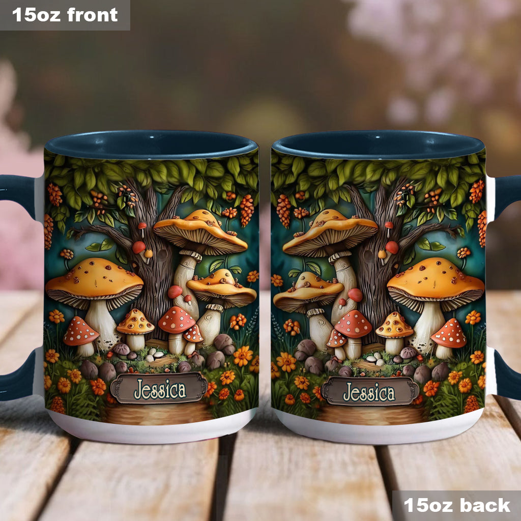 Pilzgarten – Personalisierte Tasse mit Pilzmotiv