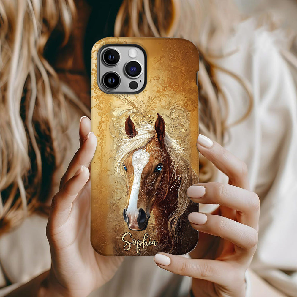 Love Horses - Personalized Horse Full Print Phone Case