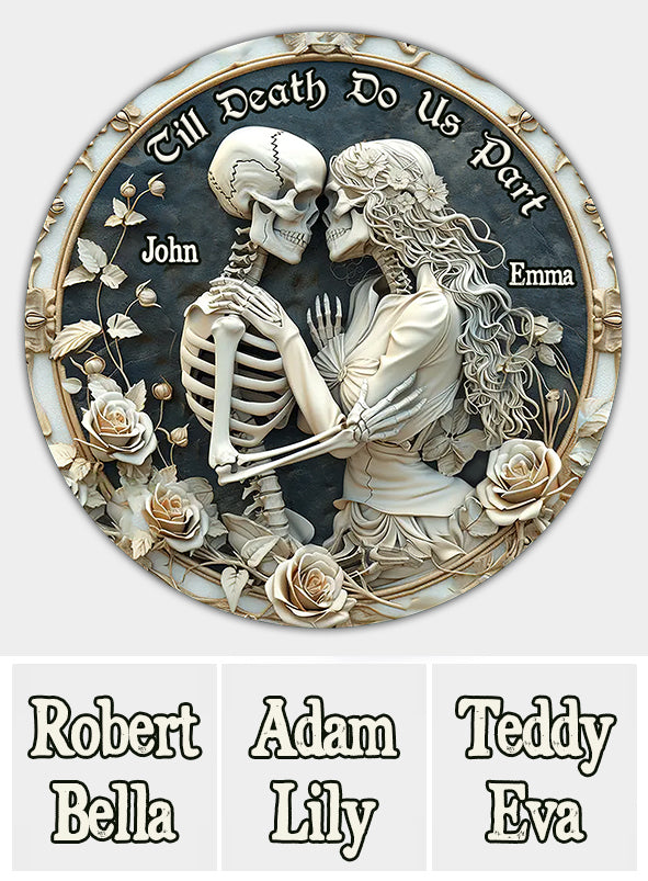 „Du und ich, wir schaffen das“ – Personalisiertes Totenkopf-Rundschild aus Holz