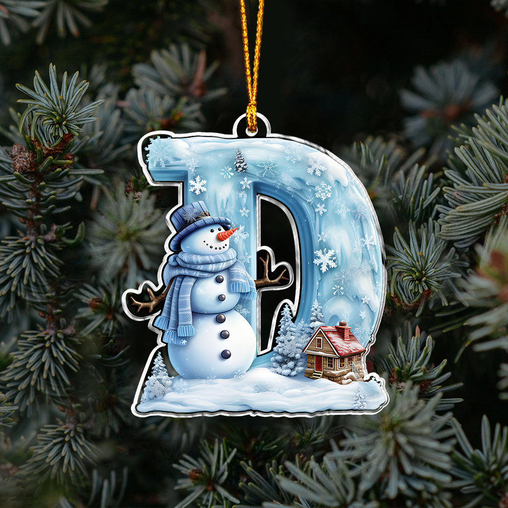 Fröhliche Weihnachten, Schneemann – personalisierter Familienschmuck