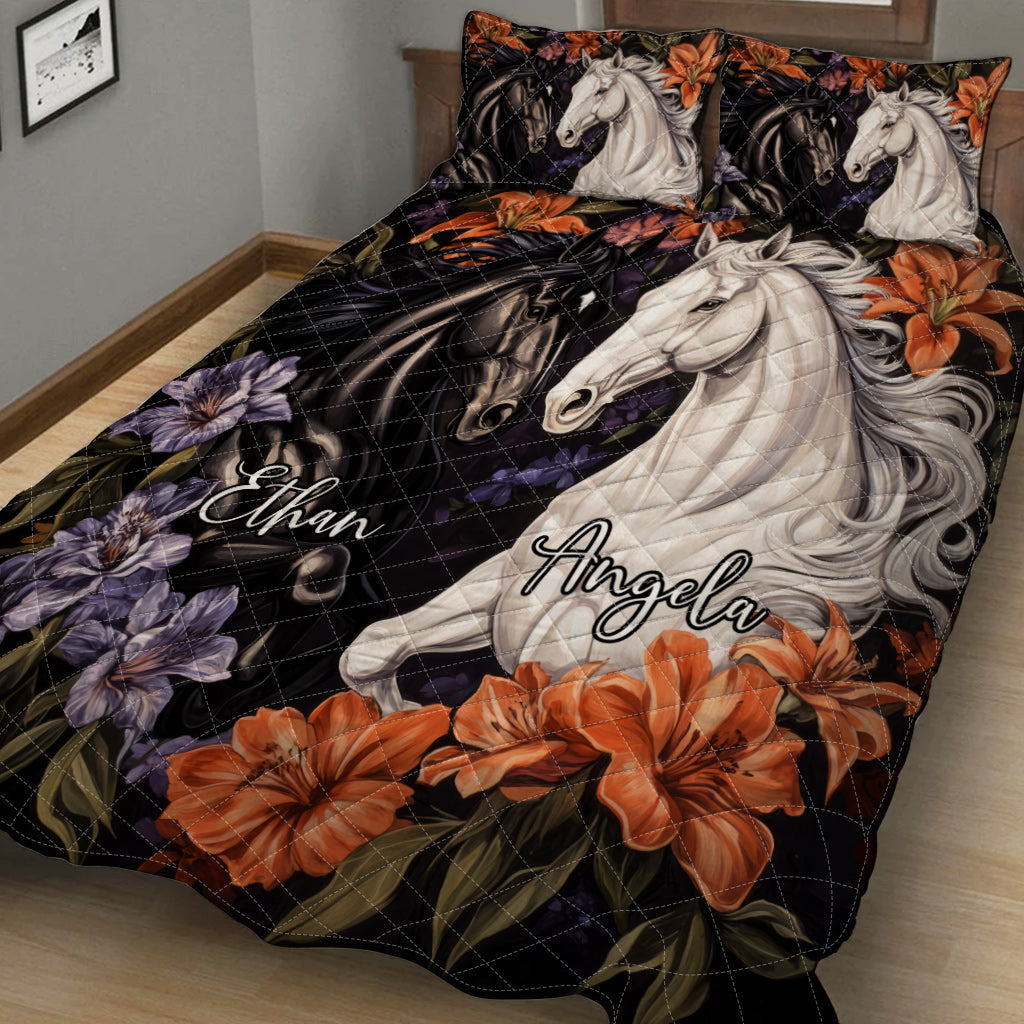 Love Horses - Personalized Horse Quilt Set